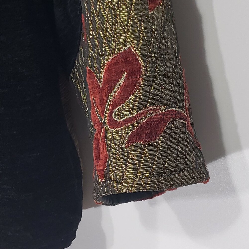 Indigo Moon Patchwork Tapestry Jacket Women's Plu… - image 4